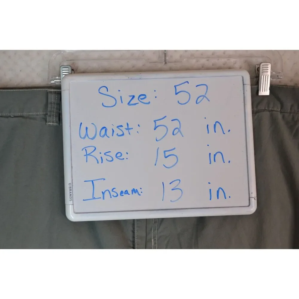 King Size Men's 52 Grey Cargo High Rise 13 inch Shorts